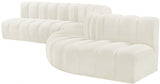 Arc Velvet 7pc. Sectional Cream from Meridian - Luna Furniture