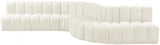 Arc Velvet 7pc. Sectional Cream from Meridian - Luna Furniture