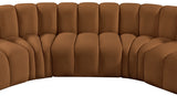 Arc Velvet 7pc. Sectional Saddle from Meridian - Luna Furniture