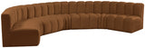 Arc Velvet 7pc. Sectional Saddle from Meridian - Luna Furniture