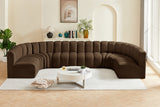 Arc Velvet 8pc. Sectional Brown from Meridian - Luna Furniture