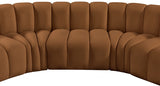 Arc Velvet 8pc. Sectional Saddle from Meridian - Luna Furniture