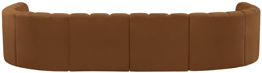 Arc Velvet 8pc. Sectional Saddle from Meridian - Luna Furniture