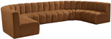 Arc Velvet 8pc. Sectional Saddle from Meridian - Luna Furniture