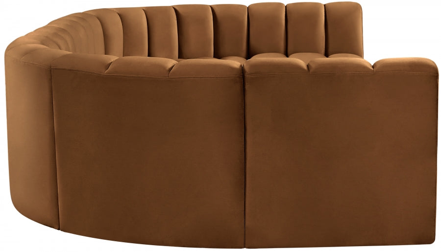 Arc Velvet 8pc. Sectional Saddle from Meridian - Luna Furniture