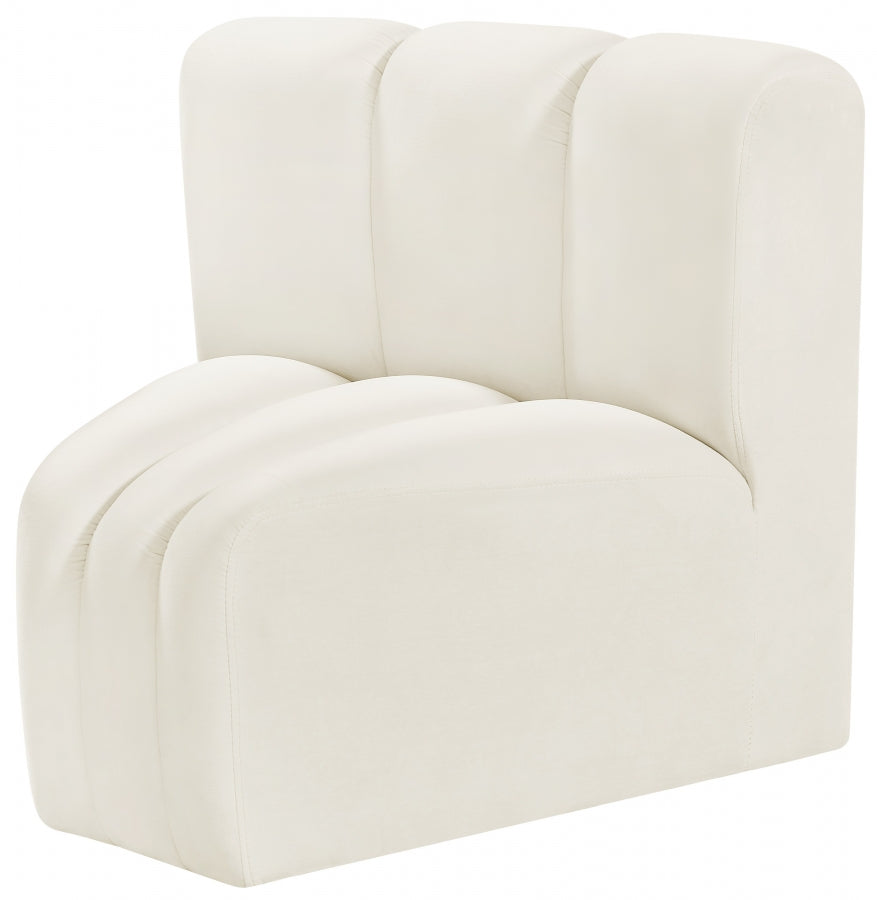 Arc Velvet Modular Chair Cream from Meridian - Luna Furniture