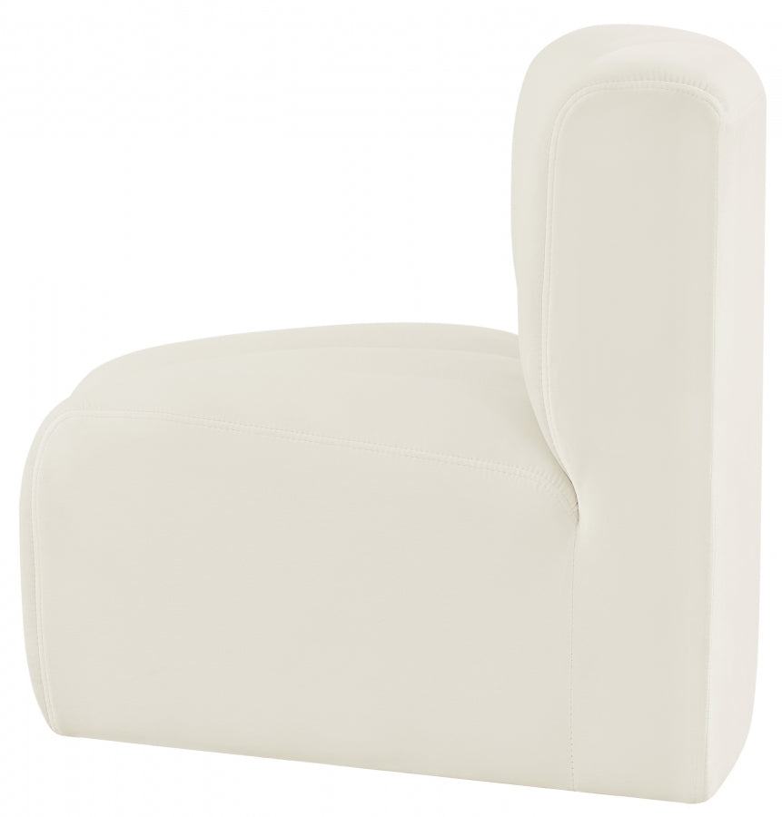 Arc Velvet Modular Chair Cream from Meridian - Luna Furniture