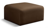 Arc Velvet Ottoman Brown from Meridian - Luna Furniture