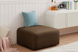 Arc Velvet Ottoman Brown from Meridian - Luna Furniture