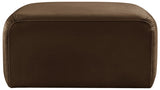 Arc Velvet Ottoman Brown from Meridian - Luna Furniture