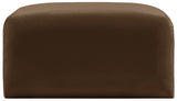 Arc Velvet Ottoman Brown from Meridian - Luna Furniture