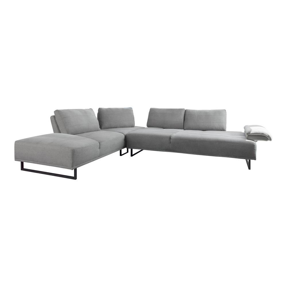 Arden 2-Piece Adjustable Back Sectional Taupe from Coaster - Luna Furniture