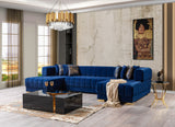 Ariana Blue Velvet Double Chaise Sectional - ARIANABLUE-SEC - Luna Furniture