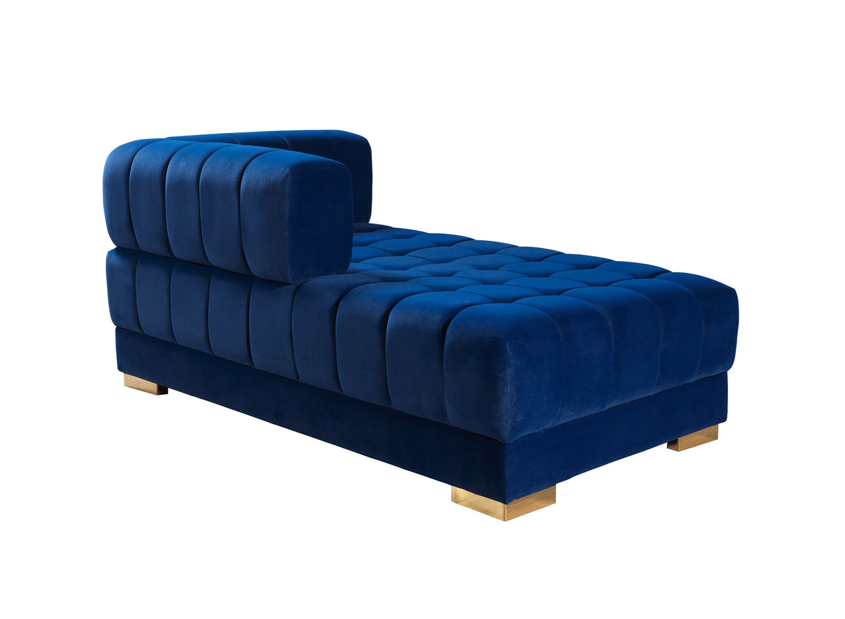 Ariana Blue Velvet Double Chaise Sectional - ARIANABLUE-SEC - Luna Furniture