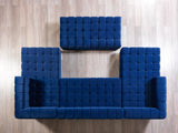 Ariana Blue Velvet Double Chaise Sectional - ARIANABLUE-SEC - Luna Furniture