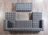 Ariana Gray Velvet Double Chaise Sectional - ARIANAGRAY-SEC - Luna Furniture