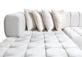 Ariana Ivory Velvet Double Chaise Sectional - ARIANAIVORY-SEC - Luna Furniture