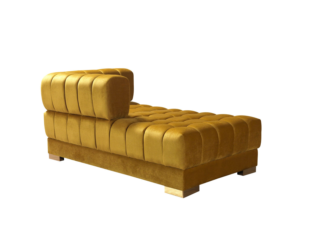 Ariana Mustard Velvet Double Chaise Sectional - ARIANAMUSTARD-SEC - Luna Furniture