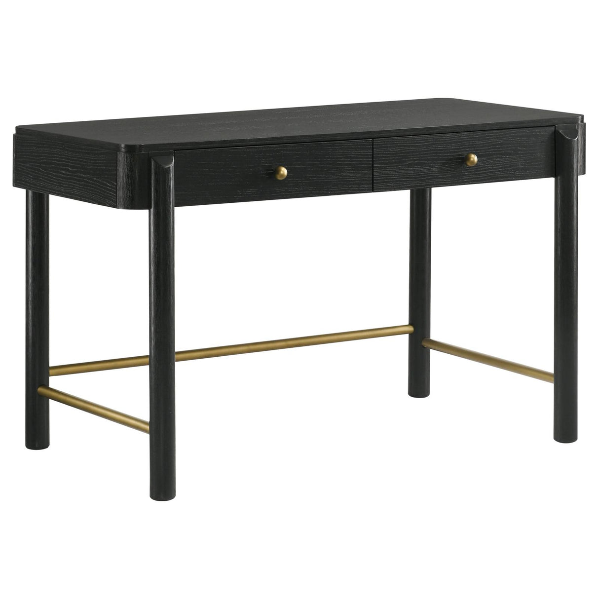 Arini 2-drawer Vanity Desk Makeup Table Black - 224337 - Luna Furniture