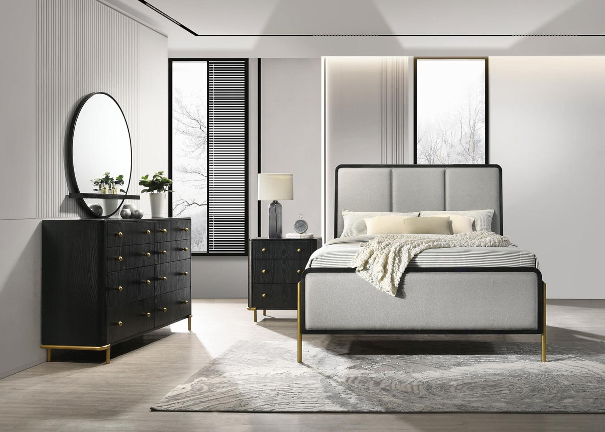 Arini 4-piece Eastern King Bedroom Set Black and Grey - 224331KE-S4 - Luna Furniture