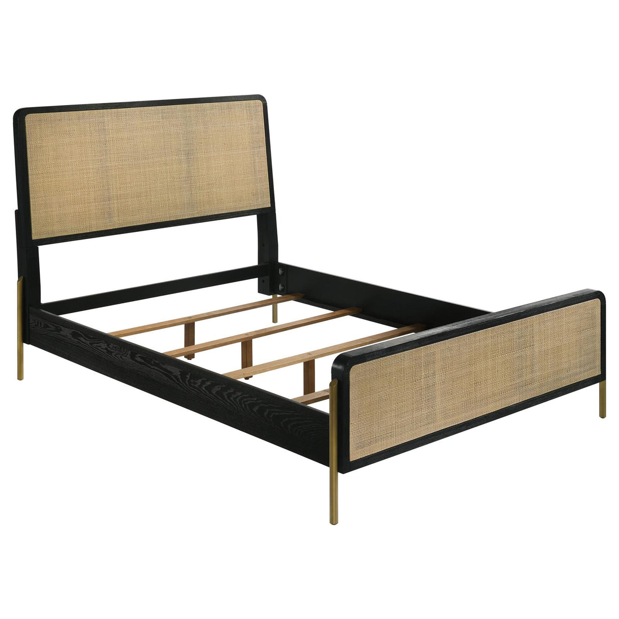 Arini 4-piece Eastern King Bedroom Set Black and Natural - 224330KE-S4 - Luna Furniture