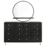 Arini 8-drawer Bedroom Dresser with Mirror Black - 224333M - Luna Furniture