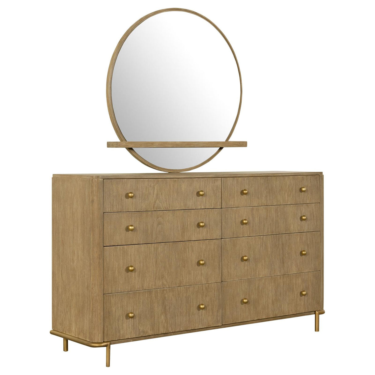 Arini 8-drawer Dresser with Mirror Sand Wash - 224303M - Luna Furniture