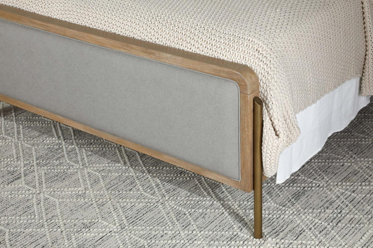 Arini Upholstered Queen Panel Bed Sand Wash/Gray from Coaster - Luna Furniture