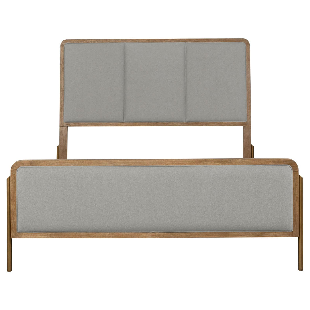 Arini Upholstered Queen Panel Bed Sand Wash/Gray from Coaster - Luna Furniture