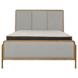 Arini Upholstered Queen Panel Bed Sand Wash/Gray from Coaster - Luna Furniture