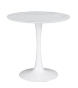 Arkell White 30-inch Round Pedestal Dining Table from Coaster - Luna Furniture