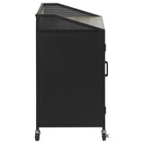 Arlette Gray Wash/Sandy Black Wine Cabinet with Wire Mesh Doors from Coaster - Luna Furniture