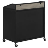 Arlette Gray Wash/Sandy Black Wine Cabinet with Wire Mesh Doors from Coaster - Luna Furniture