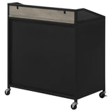 Arlette Gray Wash/Sandy Black Wine Cabinet with Wire Mesh Doors from Coaster - Luna Furniture