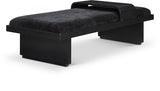 Arlington Chenille Fabric Bench Black from Meridian - Luna Furniture