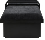 Arlington Chenille Fabric Bench Black from Meridian - Luna Furniture