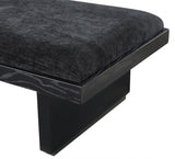 Arlington Chenille Fabric Bench Black from Meridian - Luna Furniture