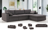 Arny Smoke Ottoman - ARNYSMOKE-OTT - Luna Furniture