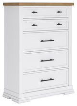 Ashbryn White/Natural Chest of Drawers from Ashley - Luna Furniture