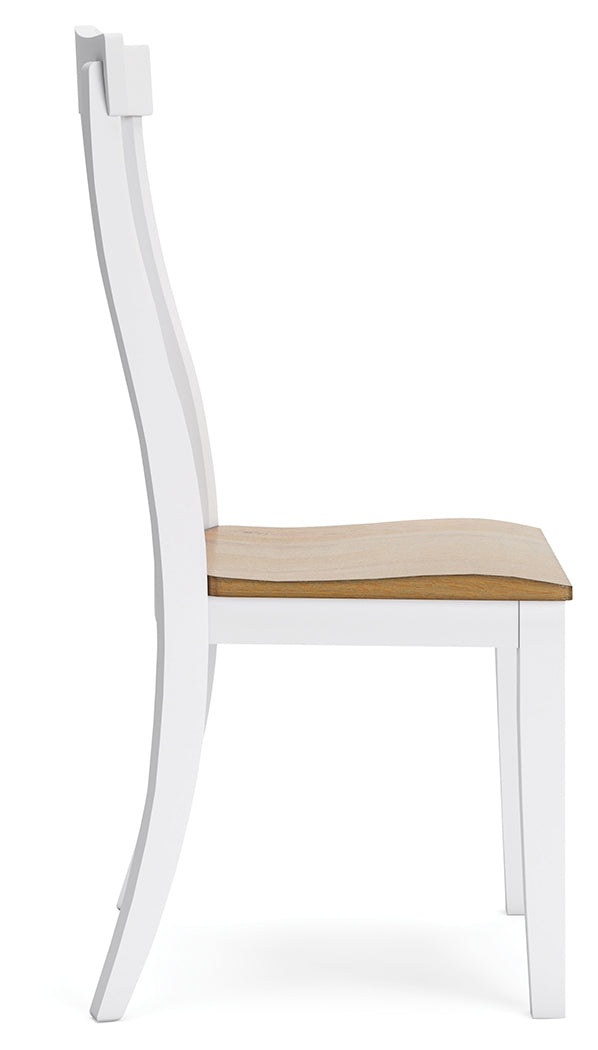 Ashbryn White/Natural Dining Chair, Set of 2 - D844-01 - Luna Furniture