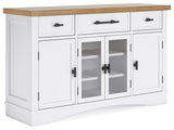 Ashbryn White/Natural Dining Server - D844-60 - Luna Furniture