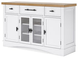 Ashbryn White/Natural Dining Server - D844-60 - Luna Furniture