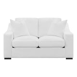 Ashlyn Upholstered Sloped Arms Loveseat White - 509892 - Luna Furniture