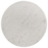 Astoria Round Genuine Marble Coffee Table White from Coaster - Luna Furniture