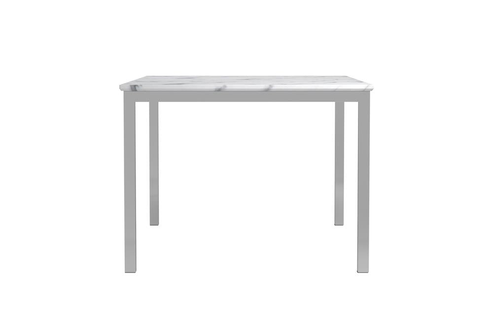 Athena Chrome Rectangle Dining Table with Marble Top from Coaster - Luna Furniture