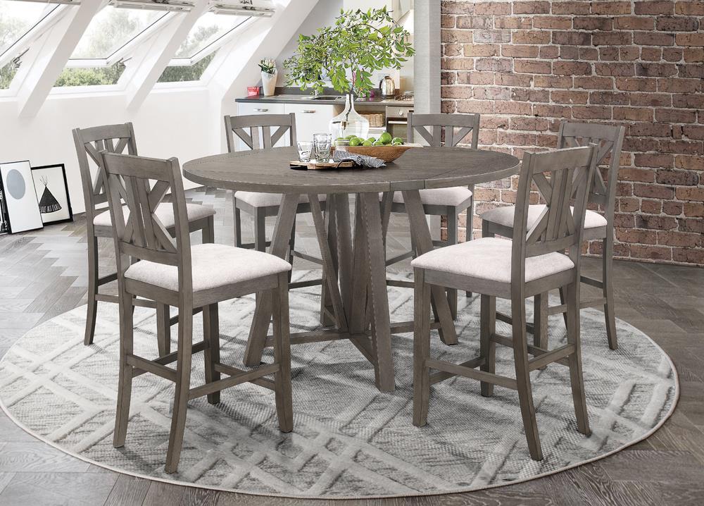 Athens Barn Gray 5-Piece Counter Height Dining Set from Coaster - Luna Furniture