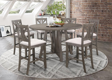 Athens 5-piece Counter Height Dining Set Barn Grey - 109858-S5 - Luna Furniture