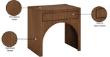 August Nightstand Brown from Meridian - Luna Furniture