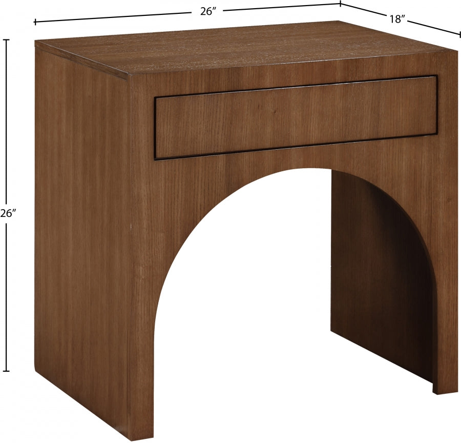 August Nightstand Brown from Meridian - Luna Furniture