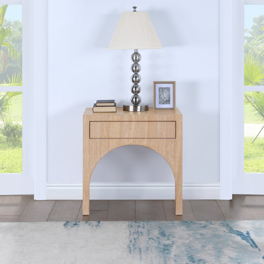 August Nightstand Natural from Meridian - Luna Furniture